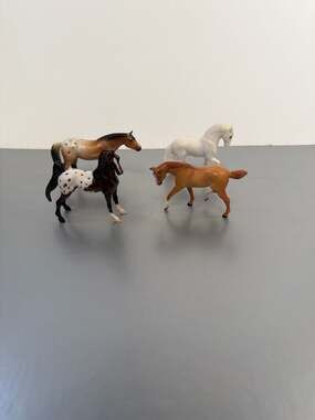 Breyer Stablemates G2 Horse Figurines Lot of 4 - Arabian, Andalusian, Thoroughbr